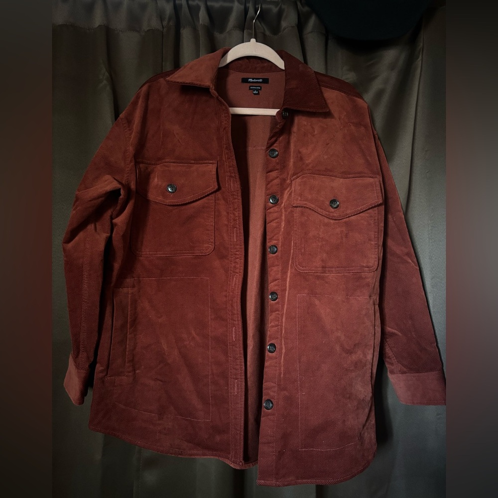Plus Corduroy Twill Oversized Shirt